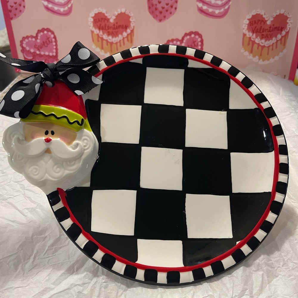 Mudpie Santa plate